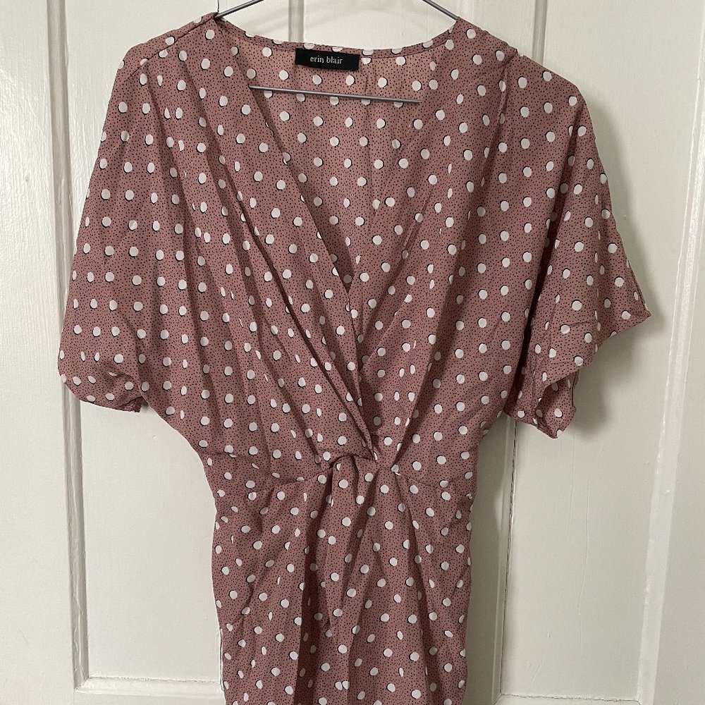 Erin Blair - Pink Polka-dot Blouse